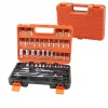 ALC (53PCS) (1/4) DR. SOCKET SET (LOKMA & SOKET & 6GEN ANAHTAR & BİT ADAPTÖR & CIRCIR KOLU) (PLASTİK ÇANTALI)*18