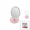 BAROTTİ DMR-9050 (LEDLİ & USB ŞARJLI) (YUVARLAK) (7 & 17.5CM ) MAKYAJ AYNASI (90°AYARLI) (TAKILIKLI AYAK)(RENKLİ PLS.)*60