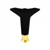 İBİCO-936 ( 15CM & SİYAH & GOLD UÇLU ) PLASTİK MOBİLYA & KOLTUK AYAK*10X5