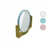 İBİCO İ15-022 -5006 (OVAL) ( 8= 20.5X15.5CM) (AHŞAP BAMBU AYAKLI) MAKYAJ AYNASI (ÇİFT TARAFLI) (RENKLİ PLASTİK ÇERÇEVE)*48