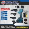 MUR-CEL 6 LI MUHTEŞEM SET ŞARJLI MATKAP TESTERE TİLKİ KUYRUĞU TAŞLAMA SOMUN SÖKME HAVALI POMPA BİR ARADA