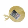 PABLITO HOME PBT-015 (YUVARLAK=26CM) AHŞAP BAMBU KESİM PANOSU & KESME TAHTASI (GEYİK BOYNUZ FİGÜR SAPLI)*24