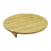 PABLITO HOME PBT-072 (YUVARALAK) (MİNİ SOFRA MODEL=ÇAP:45CM & Y:8.5CM) AYAKLI BAMBU AHŞAP KESİM PANOSU*12