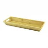 PABLITO HOME PBT-272 ( DİKDÖRTGEN=16X40CM & DERİN=4CM ) (ÇİFT KULPLU) AHŞAP BAMBU SUNUM TEPSİSİ*24