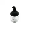 QLUX C-00550 CLARY ( CAM ) SIVI SABUNLUK ( SİYAH PLASTİK KAPAK & POMPA ) ( 425ML ) ( NO-05 SOAP DISPENSER )*12=K