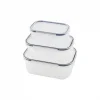 QLUX L-00879-2 ( 3PCS ) QUİCK SIZDIRMAZ SAKLAMA KABI SETİ (ŞEFFAF KAP & BUĞULU-CONTALI KAPAK) ( 500-1000-1700ML)*16