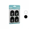 QLUX L-00950 ( 4PCS ) DOME ASKI NO-2 ( KUBBELİ & SİYAH & BEYAZ & PLASTİK ASKI ) ( YAPIŞKANLI MONTAJ )*50