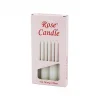 ROSE CANDLE-201 ( 4PCS & KALIN ) ( ÇAP=2CM & UZUNLUK=15CM   ) ( BEYAZ KLASİK ) MARKET MUM*130