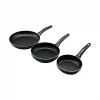 TAVACI ( 3PCS ) ( TEFLON ) TAVA SETİ ( SİYAH BAKALİT SAPLI  ) ( 16-20-24CM )*20