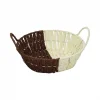 YAKUT-8802 (YUVARLAK) (HASIR) (K.RENGİ & BEYAZ) EKMEK SEPETİ (KULPLU & METAL İSKELET) (TABAN:18CM & AĞIZ:24CM)*100