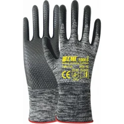 CMC ELDİVEN DESENLİ NİTRİL 1/2 SİYAH GRİ CMC1729*12x