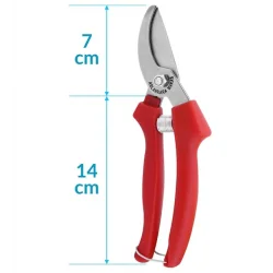 Aslankara Budama Bağ Üzüm Makası Eğri Kırmızı 21 Cm