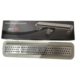 LİNEER DUŞ KANALI Q50 40 CM PASLANMAZ IZGARALI