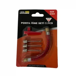 Real Özs Hava Pompası Iğne Seti - Bisiklet, Top, Deniz Yatağı Kolluk, Teker Şişirme Iğnesi Takımı 5 Parça