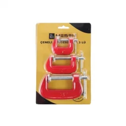 Meşem Çeneli G Tipi Mengene 3’lü Set 4070