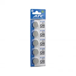ATC LİTHİUM BATTERY CR-2032 ( PARA PİL ) ( LİTYUM ) ( 3V ) ( 5Lİ KART )*400