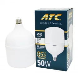ATC-LW-( 50W ) TORCH LED BULB AMPUL ( BEYAZ & 6500K ) (E27) ( 4500 LÜMEN ) ( 25.000 SAAT ÖMÜR ) ( IŞIK AÇISI=240° ) ( IP40 )*50