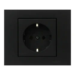 ATOM ( SİYAH ) TOPRAKLI PRİZ*12X10