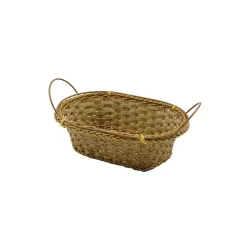 BAROTTİ DMR-8368 (OVAL) (PLS.HASIR) EKMEK & ÇOK AMAÇLI SEPET (KULPLU & METAL İSKELET) (TABAN:11X18& AĞIZ:18X24.5CM D:8CM)*120
