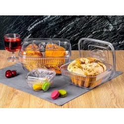 CRYSTAL WARE F-406 ( 3PCS SET ) ( KARE & 5150-5250ML ) SAKLAMA KABI ( MİKA & KRİSTAL PLASTİK ) ( 350ML & 1400 & 3400ML )*12=K