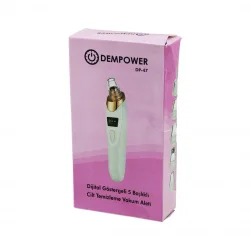 DEMPOWER DP-47 CİLT BAKIM ALETİ (VAKUM) (AKNE& GÖZENEK& SİYAH NOKTA TEMİZLEME) (USB ŞARJ & 5BAŞLIK) (DİJİTAL G.& 3KADEME HIZ)*100