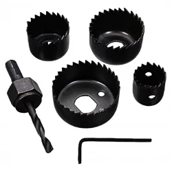 DMAX DMX-4127 ( 6PCS ) BUAT AÇMA PANÇ SETİ ( 32-38-44-54MM & 3/8 HEX & ANAHTAR ) ( METAL & AHŞAP & PLASTİK DELİK AÇMA )*100