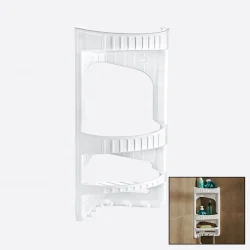 DÜNYA 09166-101 ( BEYAZ ) PLASTİK KÖŞE ŞAMPUANLIK ( 3 KATLI & ASKILI )*12=K