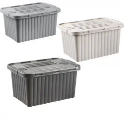 DÜNYA-20011-999 ( RENKLİ ) ( 18LT ) ÇİFT KAPAKLI & KUTU PLASTİK KİLİTLİ ( 296X435X219MM )*12=K