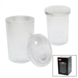 ENFA ENF-583 ( ÇİZGİLİ & CAM BARDAK ) KAPAKLI & ORİGAMİ SİTİL (KAHVE & SUNUM & MEŞRUBAT)*48