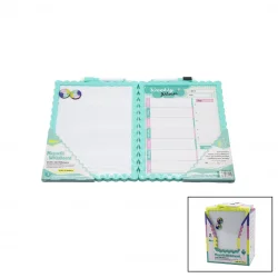 FİXPOİNT P-0539 ( 21.5X28CM ) ( KÜÇÜK ) MANYETİK YAZI TAHTASI ( ÇİFT TARAFLI ) ( RENKLİ PLASTİK ÇERÇEVE)*12X10