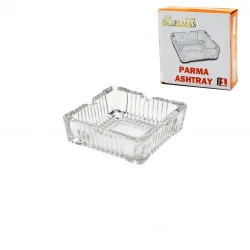 GLASS ELMAS PARMA ASHTRAY ( KARE ) ( CAM ) KÜLLÜK*48