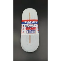 HUZUR ( BEYAZ & 2CM ) PAÇA LASTİK YASSI GENİŞ 10MT*50