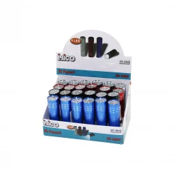 İBİCO İ10-003 ( 9LED ) ( MİNİ BOY: 8CM & ÇAP: 2.3CM ) ( PİLLİ ) EL FENERİ ( METAL RENKLİ KASA )*24X20 qwe001