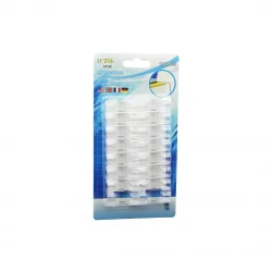 İBİCO İ10-013 ( 16PCS ) ( KALIN KABLO ) KABLO TUTUCU KLİPS (YAPIŞKANLI) ( ŞEFFAF PLASTİK MİKA KRİSTAL )*20X10