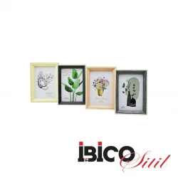 İBİCO İ12-020 ( 4X6 & 10X15CM ) ( İNCE & TEK RENK ÇERÇEVE ) AHŞAP RESİM ÇERÇEVESİ *36=K