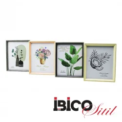 İBİCO İ12-023 ( 8X10  & 20X25CM ) ( İNCE & ÇİFT RENK ÇERÇEVE ) AHŞAP RESİM ÇERÇEVESİ *36=K