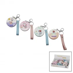 İBİCO İ15-040 (ANAHTARLIKLI) (ASTRONOT HAYVAN DESEN) (YUVARLAK) (CEP & ÇANTA) MAKYAJ AYNASI (NORMAL & BÜYÜTEÇLİ)*12X40