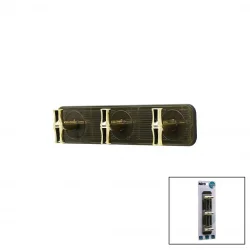 İBİCO İ17-006 ( 3 KOLLU= GOLD & ( T= Ꟶ ) YAPIŞKANLI PLS.ASKI ( MİKA KRİSTAL ŞEFFAF RENKLİ TABAN ) ( 3.5KG.TAŞIMA )*12X14