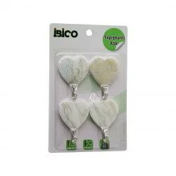 İBİCO İ17-007 ( 4PCS ) ( MERMER DESENLİ ) ( METAL UÇLU ) PLASTİK ASKI ( YAPIŞKANLI MONTAJ ) ( 2.5KG TAŞIMA )*12X20