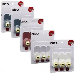 İBİCO İ17-021 ( 3PCS TEKLİ = GOLD & TOP UCLU ) YAPIŞKANLI PLS.ASKI ( MİKA KRİSTAL ŞEFFAF RENKLİ TABAN ) ( 2KG.TAŞIMA )*12X14