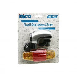 İBİCO İ18-027 ( 2İN1 ) BİSİKLET ( 5 LED FENER ) & ( SİNYALLİ STOP LAMBA ) ( PİLLİ )*120