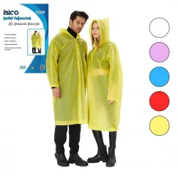 İBİCO İ18-077 ( ŞEFFAF & RENKLİ ) ( TEK KULLANIMLIK ) ( PARDESÜ ) YAĞMURLUK ( 65GR )*10X30