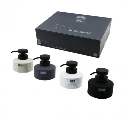 İBİCO İ21-049 ( YUVARLAK & DÜZ ÇİZGİLİ ) ( RENKLİ PLASTİK ) SIVI SABUNLUK ( 475ML )*12X4