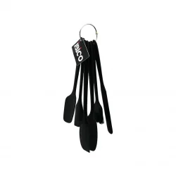 İBİCO İ22-154 ( 6PCS ) ( SİLİKON & SİYAH ) MUTFAK SETİ ( 2 KAŞIK & 3 SPATULA & YUMURTA FIRÇA ) ( METAL ASMA HALKALI )*50