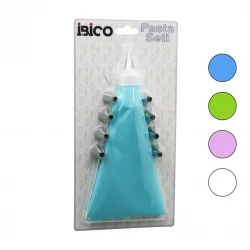 İBİCO İ22-158 ( 11PCS ) ( PASTA SETİ & RENKLİ ) ( 1-KREMA TORBASI & 9-METAL SIKMA UÇLARI & 1-UÇ TUTUCU ADAPTÖR)*160