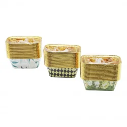 İBİCO İ22-171 ( 20PCS ) ( DİKDÖRTGEN & KALIN ) (GOLD & FOLYOLU) MUFFİN KAĞIT KEK KAPSÜLÜ ( AĞIZ:6.3X11CM & DERİNLİK: 4CM)*12X20