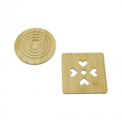 İBİCO İ22-247 (KARE=16.4X16.4CM & YUVARLAK:16.4CM) (IZGARA & KARE-YUVARLAK KANAL & KALP OYMA DESEN) (BAMBU & AHŞAP ) NİHALE*12X16