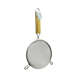 İBİCO İ22-303 ( 16CM ) ( AHŞAP SAPLI ) ( 2 KULAKLI ) TEL SÜZGEÇ ( METAL ÇERÇEÇEVE )*10X24