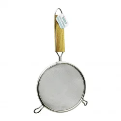 İBİCO İ22-304 ( 20CM ) ( AHŞAP SAPLI ) ( 2 KULAKLI ) TEL SÜZGEÇ ( METAL ÇERÇEÇEVE )*10X24