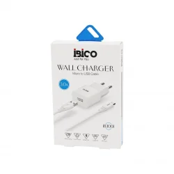 İBİCO İB-3001 ( USB TO=( MİCRO ) (SET) (EV BAŞLIK+ KABLO=1MT) TELEFON ŞARJ ( HIZLI ) ( 3.0A ) ( 9V-12V )*5X20